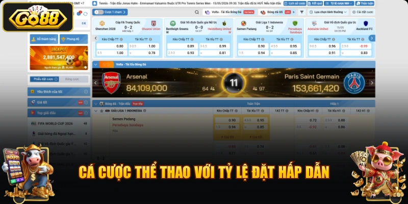 Cá cược thể thao với tỷ lệ đặt hấp dẫn