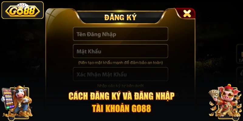 Cách đăng ký và đăng nhập tài khoản GO88