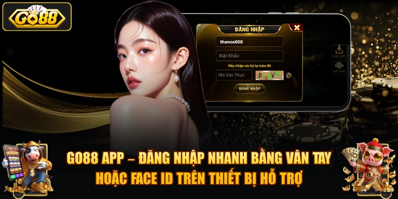 GO88 APP – đăng nhập nhanh bằng vân tay hoặc Face ID trên thiết bị hỗ trợ.