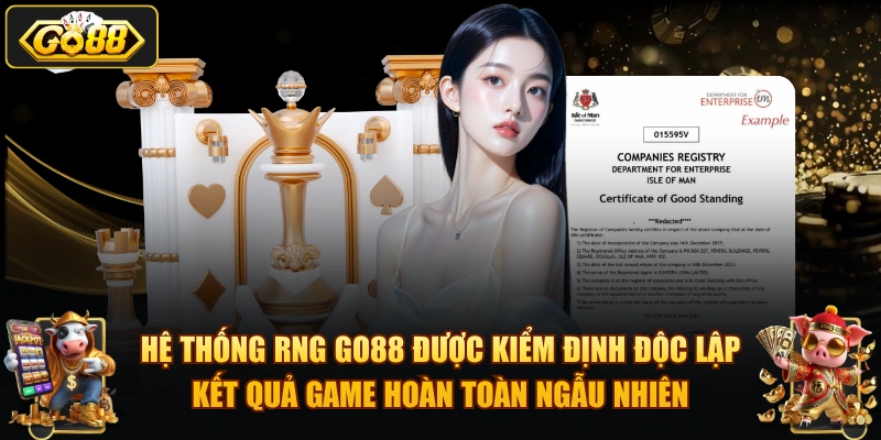 Giấy phép hoạt động GO88 – Pháp lý minh bạch 2026 Hệ thống RNG GO88 được kiểm định độc lập – kết quả game hoàn toàn ngẫu nhiên.